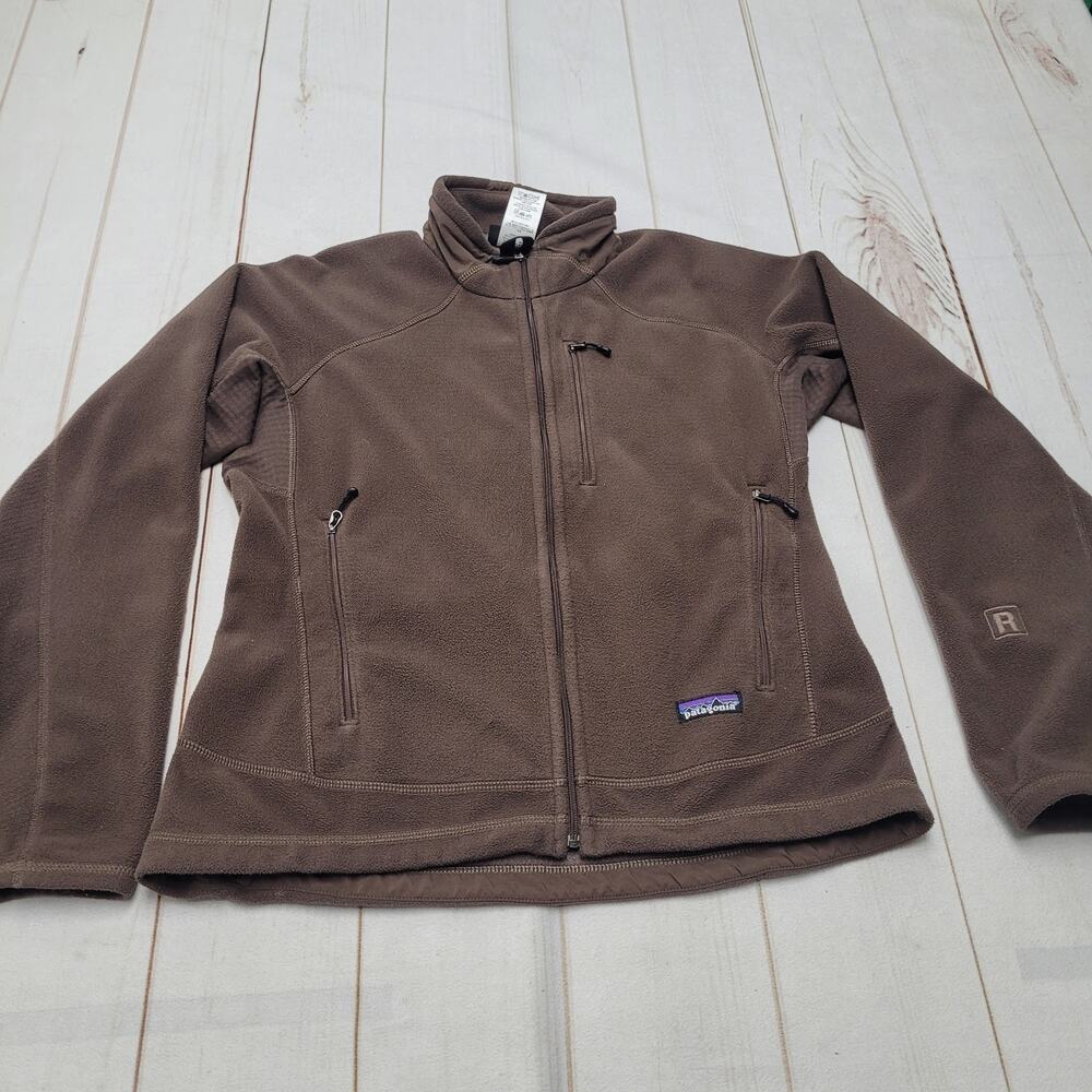 Vintage Patagonia R4 brown lightweight fleece jacket retro full zip gorpcore
